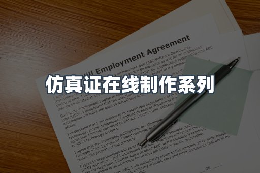 仿真证在线制作